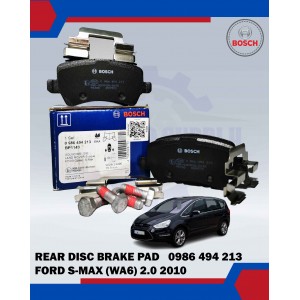 Rear Disc Brake Pad (4pcs)-Ford S-MAX (WA6) 2.0 2010-2014-Volvo XC60 (2006)-Range Rover Evoque 2.0 (2011-2017)-BOSCH-0986494213