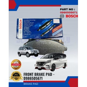 Front Brake Pad-Nissan X-Trail T30-BOSCH-0986505671