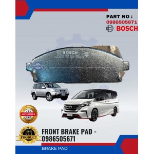 Front Brake Pad-Nissan X-Trail T30-BOSCH-0986505671