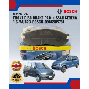 Front Disc Brake Pad-Bosch-Nissan Serena 1.6-VAJC23-BOSCH-0986505787