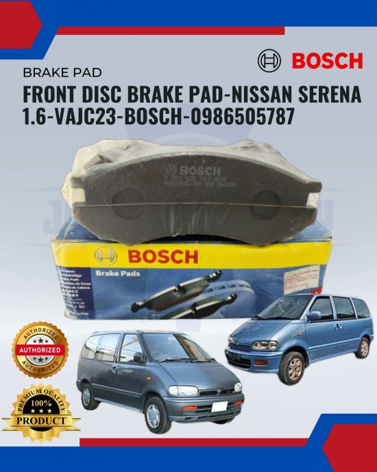 Front Disc Brake Pad-Bosch-Nissan Serena 1.6-VAJC23-BOSCH-0986505787 Brake System image