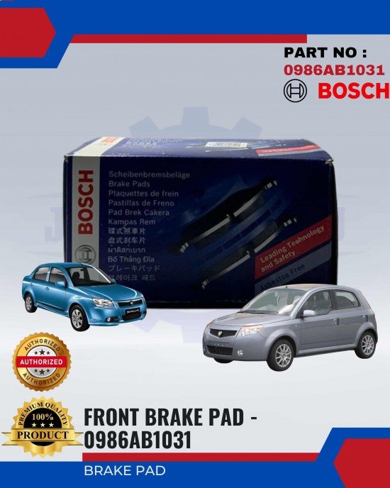 Front Brake Pad-Proton Saga Blm-Savvy-BOSCH-0986AB1031 Brake System image