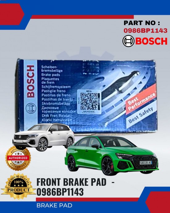 BOSCH AUDI RS3 - VOLKSWAGEN TOUREG - FRONT DISC BRAKE PAD - 0986BP1143 image