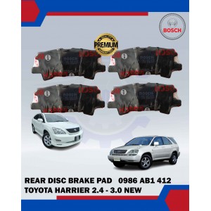 Rear Disc Brake Pad(4pcs)-Toyota Harrier 2.4-3.0 New-Lexus RX300-RX350-BOSCH-0986AB1412