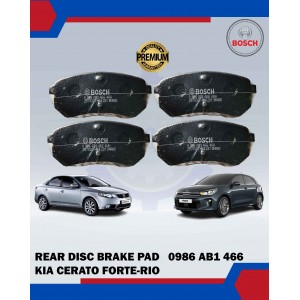 Rear Disc Brake Pad (4ps)-Kia Cerato Forte 2008-Kia Rio-BOSCH-0986AB1466