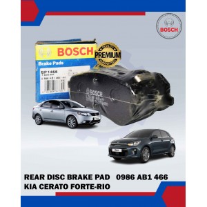 Rear Disc Brake Pad (4ps)-Kia Cerato Forte 2008-Kia Rio-BOSCH-0986AB1466