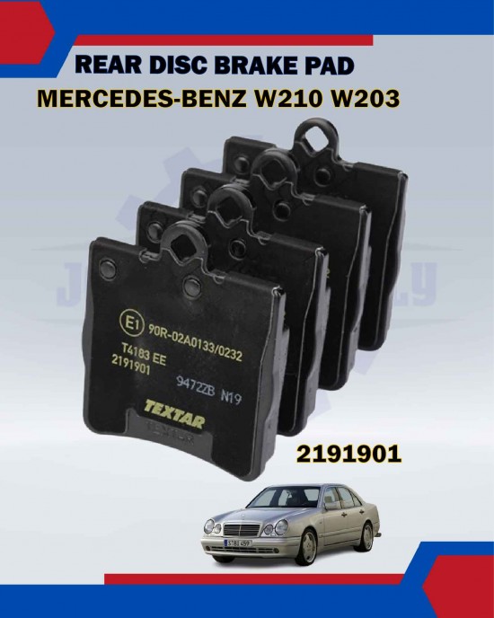 Rear Disc Brake Pad Set-Mercedes Benz W210 W203-TEXTAR-2191901 Brake System image