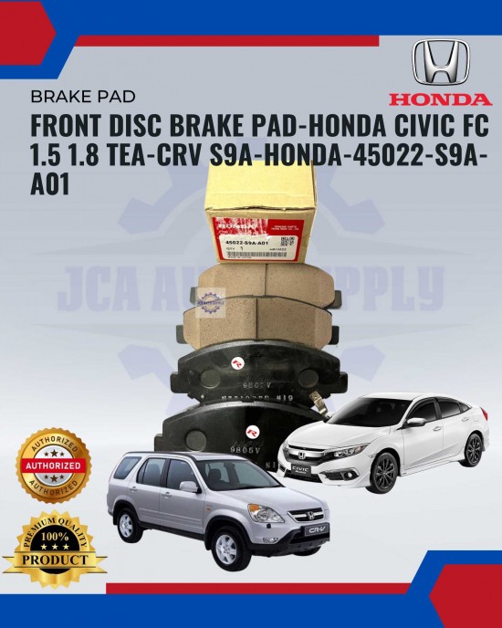 Showing image for Front Disc Brake Pad-Honda Civic FC 1.5 1.8 TEA-CRV S9A-HONDA-45022-S9A-A01 Front Disc Brake Pad-Honda Civic FC 1.5 1.8 TEA-CRV S9A-HONDA-45022-S9A-A01 image