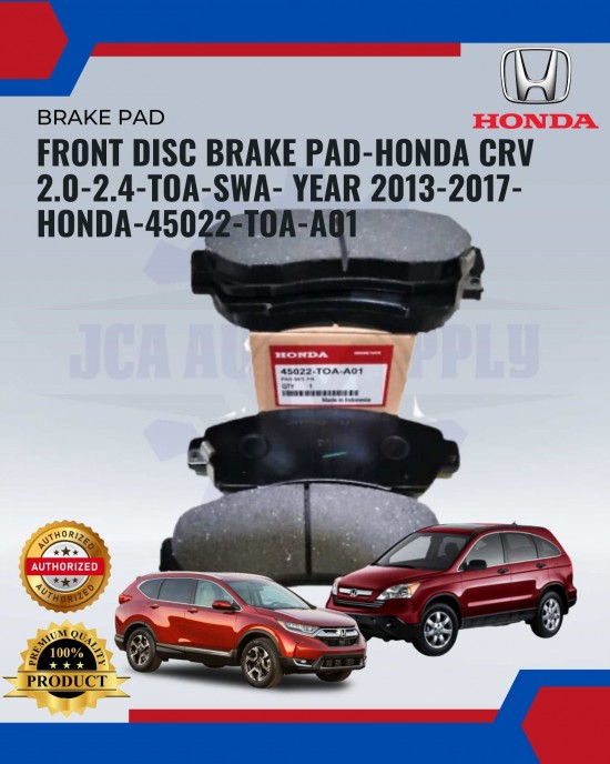 Front Disc Brake Pad-Honda CRV 2.0-2.4-TOA-SWA-YEAR 2013-2017-HONDA-45022-TOA-A01 image