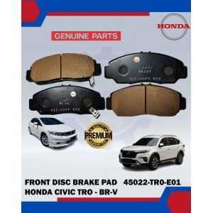 Front Disc Brake Pad (4pcs)-Honda Civic TRO-BR-V-HONDA ORIGINAL-45022-TR0-E01