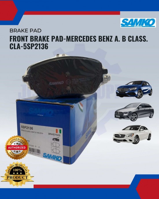 FRONT BRAKE PAD-MERCEDES BENZ A. B CLASS. CLA-5SP2136 Brake System image