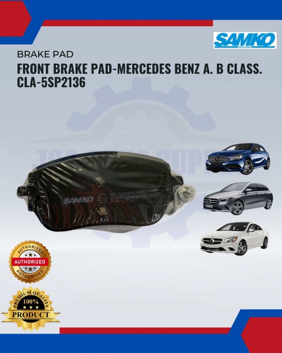 FRONT BRAKE PAD-MERCEDES BENZ A. B CLASS. CLA-5SP2136 Brake System image