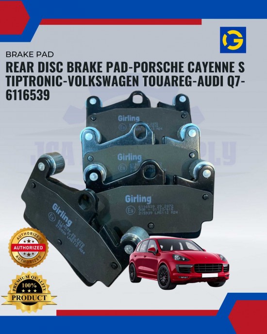 REAR DISC BRAKE PAD-PORSCHE CAYENNE S TIPTRONIC-VOLKSWAGEN TOUAREG-AUDI Q7-6116539 Brake System image