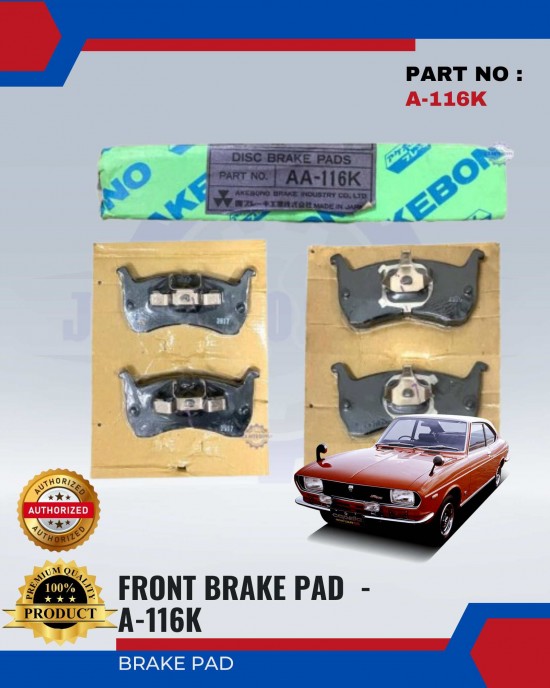 Mazda Capella Front Brake Pads - AKEBONO - A-116K Brake System image