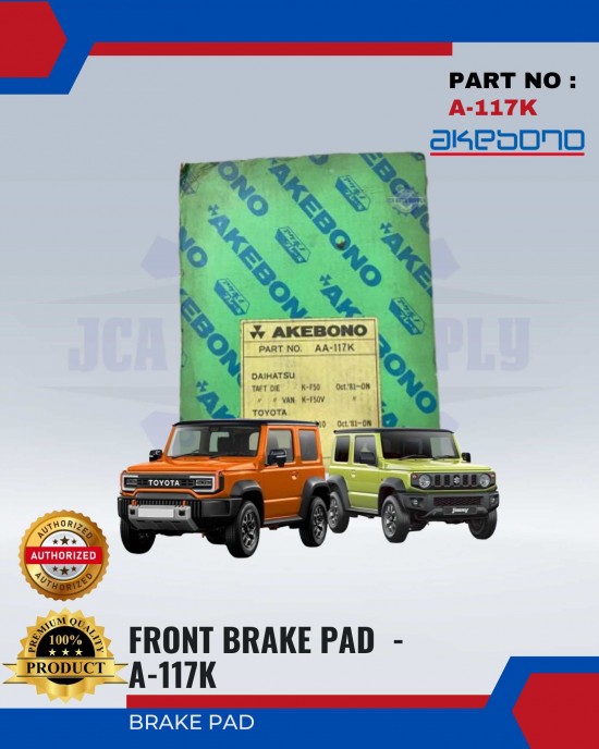 Daihatsu Taft Diesel - Toyota Blizzard Front Brake Pads - AKEBONO - A-117K Brake System image