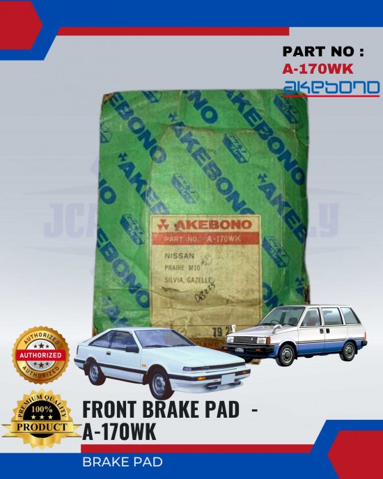 Front Brake Pad-Nissan Praine M10-Silvia-AKEBONO-A-170WK Brake System image