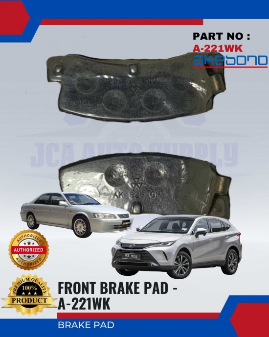 TOYOTA - CAMRY 2.2 OLD - HARRIE - FRONT BRAKE PADS - AKEBONO -A-221WK image