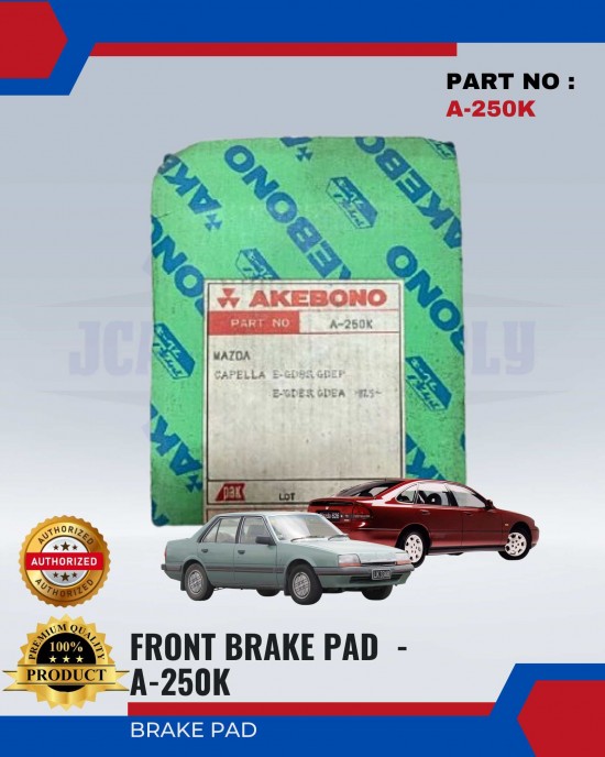 Mazda 626 - Ford Telstar TX5 Front Brake Pads - AKEBONO - A-250K Brake System image