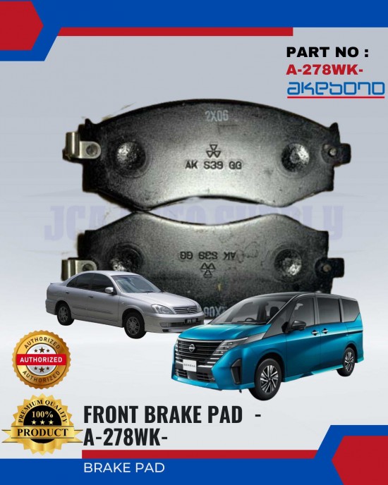 NISSAN - SENTRA 1.8 N16 - SERENA - Front Brake Pads - AKEBONO - A-278WK- image