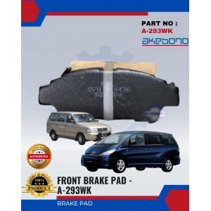 Front Brake Pad-Toyota Estima-KM36-Unser-AKEBONO-A-293WK