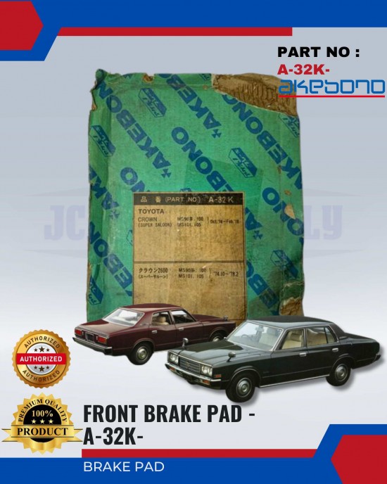 Front Brake Pad-Toyota MS90(74”-78)AKEBONO-A-32K Brake System image