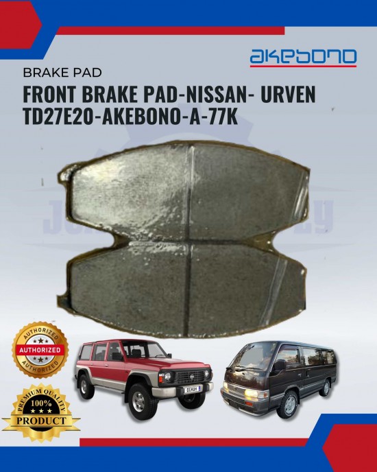 Front Brake Pad-Nissan- Urven Td27e20-Akebono-A-77k image
