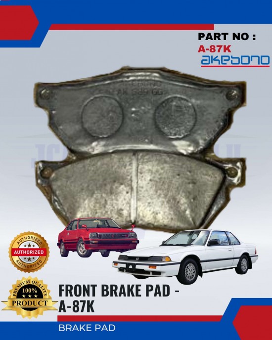 HONDA - PRELUDE 87 - SN100 - Front Brake Pads - AKEBONO - A-87K image