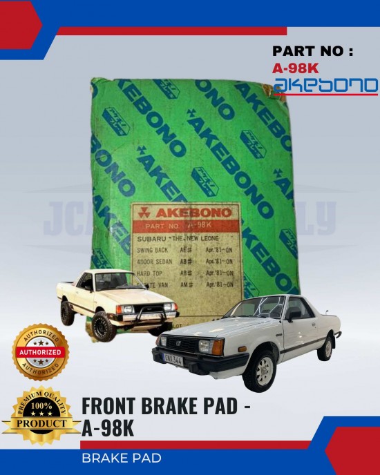 SUBARU - PICKUP 4X4 - Front Brake Pads - AKEBONO - A-98K- image