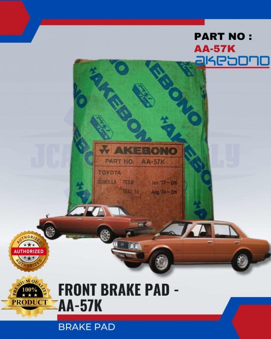 TOYOTA - TT132 - Front Brake Pads - AKEBONO - AA-57K image