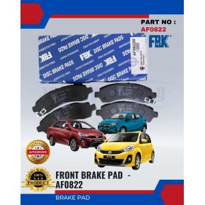 Front Disc Brake Pad-Perodua Myvi(Lagi Best)-Axia-Bezza-FBK-AF0822