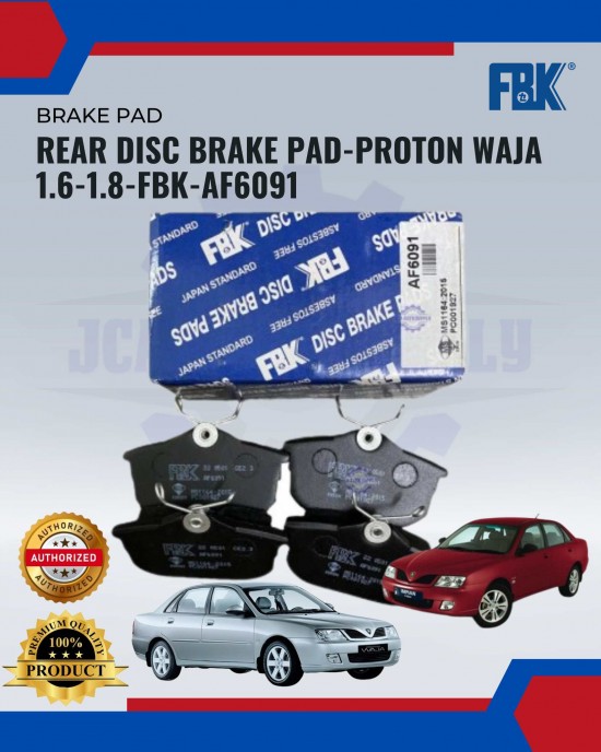 FBK REAR DISC BRAKE PAD - PROTON WAJA 1.6 -1.8 -AF6091 image