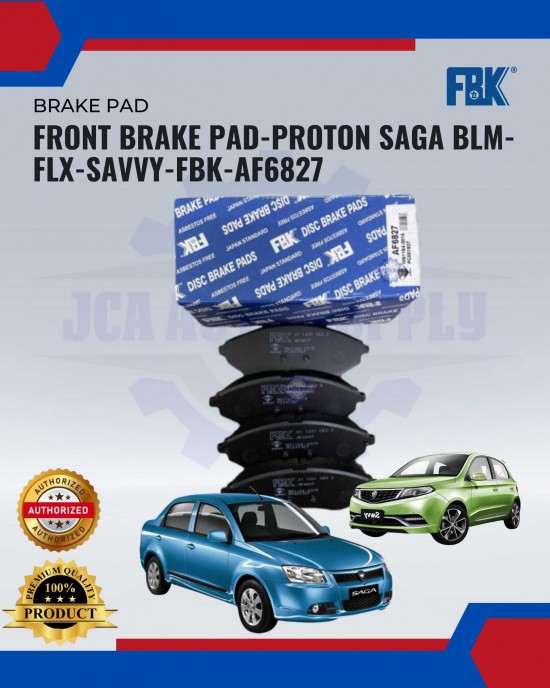 FBK FRONT DISC BRAKE PAD - PROTON SAGA BLM / SAVVY / FLX -AF6827 image