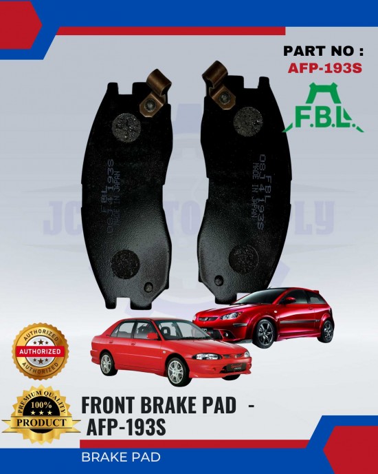 FBL FRONT DISC BRAKE PAD (4PCS) - PROTON WIRA, SATRIA - AFP-193S Brake System image