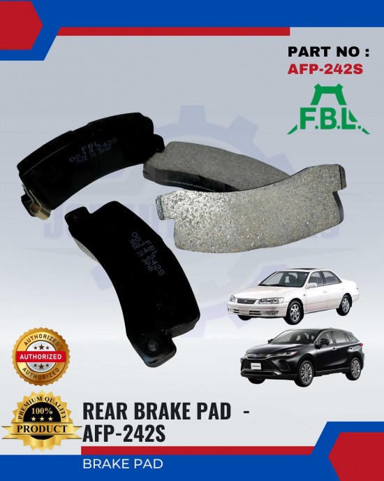 FBL REAR DISC BRAKE PAD (4PCS) - TOYOTA CAMRY, HARRIER - AFP-242S Brake System image