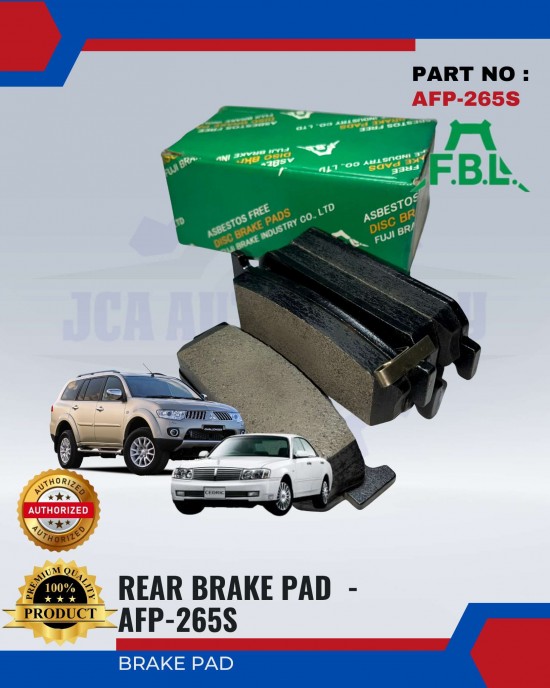 FBL REAR DISC BRAKE PAD (4PCS) - MITSUBISHI CHALLENGER, NISSAN CEDRIC - AFP-265S image