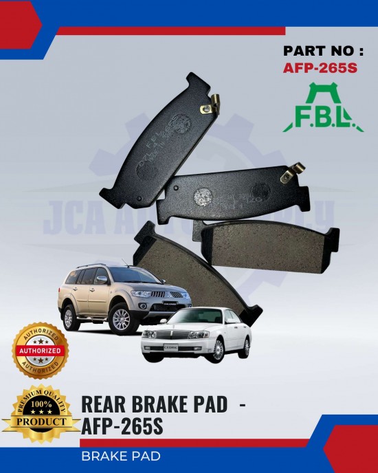 FBL REAR DISC BRAKE PAD (4PCS) - MITSUBISHI CHALLENGER, NISSAN CEDRIC - AFP-265S image