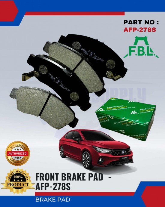 FBL FRONT DISC BRAKE PAD (4PCS) - HONDA CITY - AFP-278S Brake System image