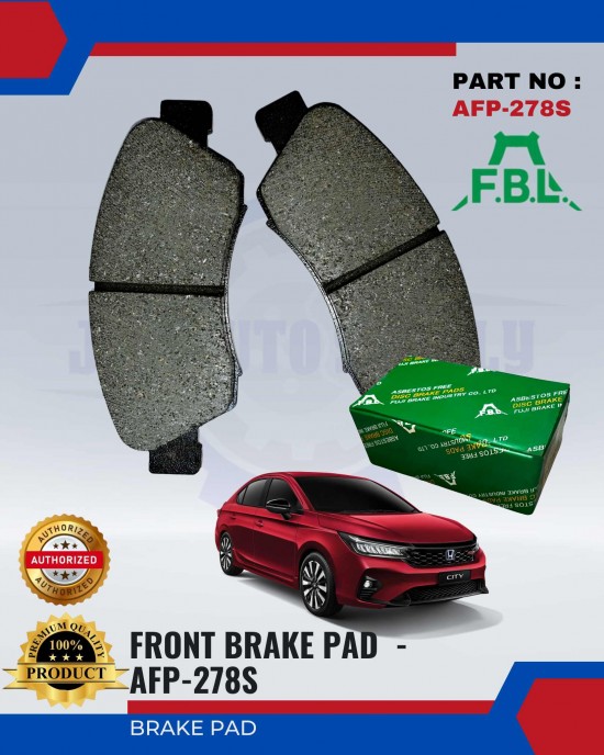 FBL FRONT DISC BRAKE PAD (4PCS) - HONDA CITY - AFP-278S Brake System image