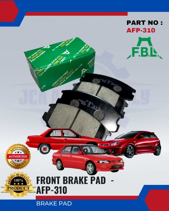 FBL Front Disc Brake Pad (4pcs) - Proton Wira, Satria, Saga - AFP-310 image