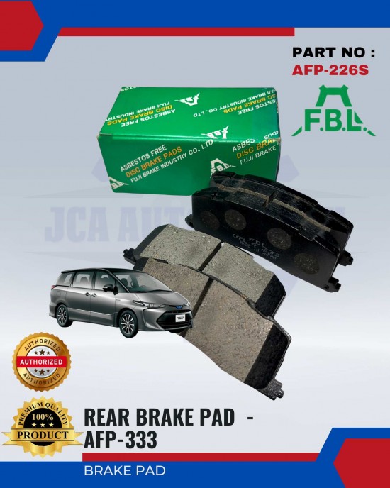 FBL REAR DISC BRAKE PAD (4PCS) - TOYOTA ESTIMA, HARRIER - AFP-333 Brake System image