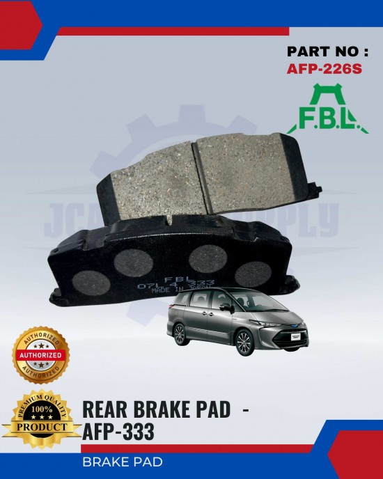 FBL REAR DISC BRAKE PAD (4PCS) - TOYOTA ESTIMA, HARRIER - AFP-333 Brake System image