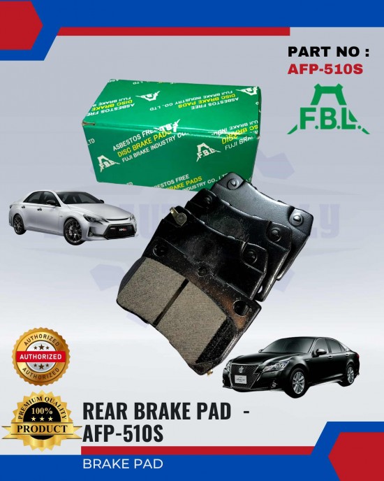 FBL REAR DISC BRAKE PAD (4PCS) - TOYOTA CROWN, MARK - AFP-510S Brake System image