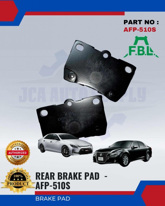 FBL REAR DISC BRAKE PAD (4PCS) - TOYOTA CROWN, MARK - AFP-510S Brake System image