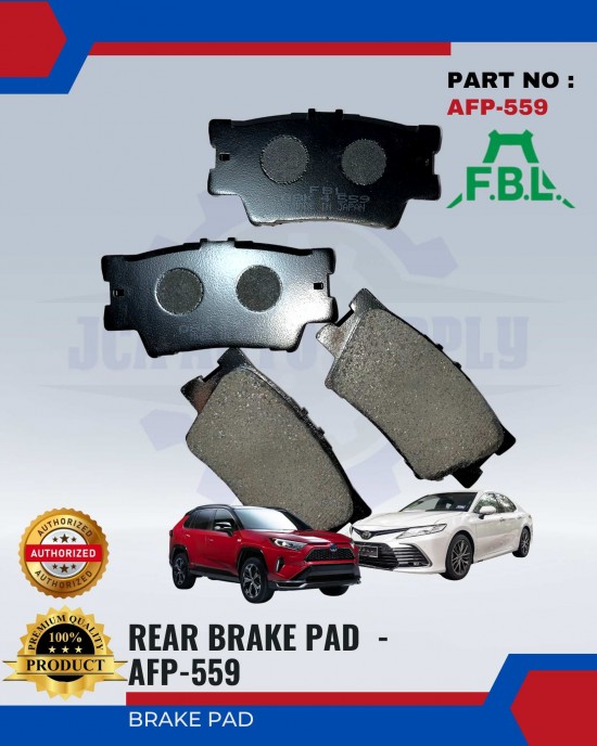 FBL REAR DISC BRAKE PAD SET (4PCS) - TOYOTA CAMRY, RAV4 - AFP-559 Brake System image