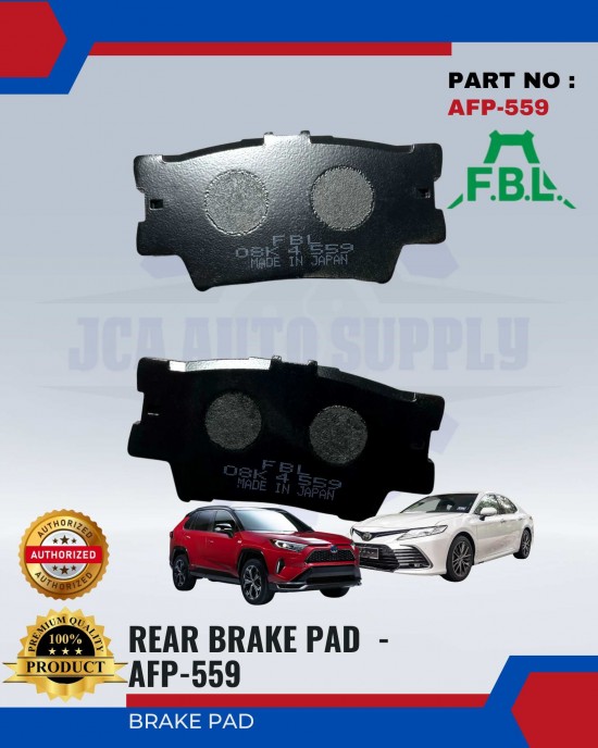 FBL REAR DISC BRAKE PAD SET (4PCS) - TOYOTA CAMRY, RAV4 - AFP-559 Brake System image