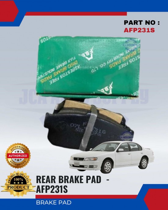 Nissan Cefiro A32 Rear Brake Pads - FUJI - AFP231S Brake System image