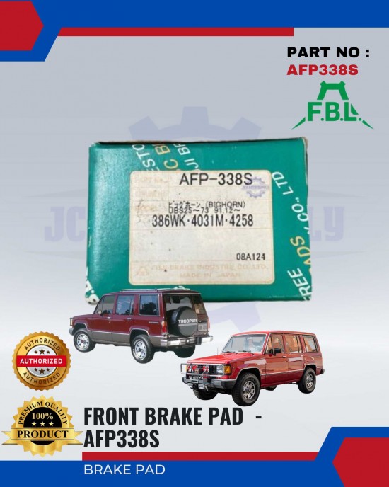 Isuzu Trooper V6 Front Disc Brake Pad - FUJI (FBL) - AFP338S Brake System image