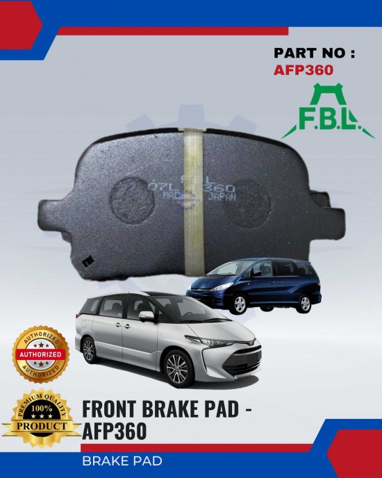 Toyota Estima (ACR30, ACR40) Front Disc Brake Pad - FUJI (FBL) - AFP360 Brake System image