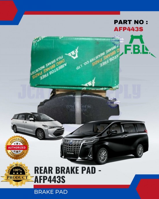 Toyota Estima - Alphard Rear Brake Pads - FUJI - AFP443S Brake System image