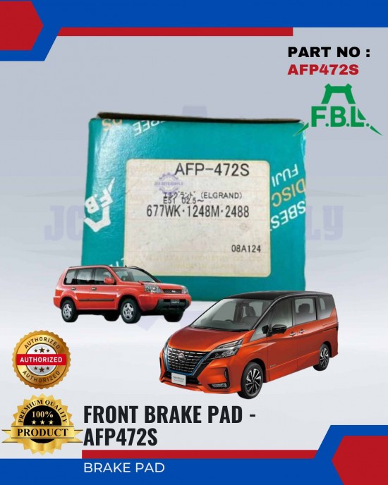 Nissan X-Trail T30 - Serena Front Disc Brake Pad - FUJI (FBL) - AFP472S Brake System image